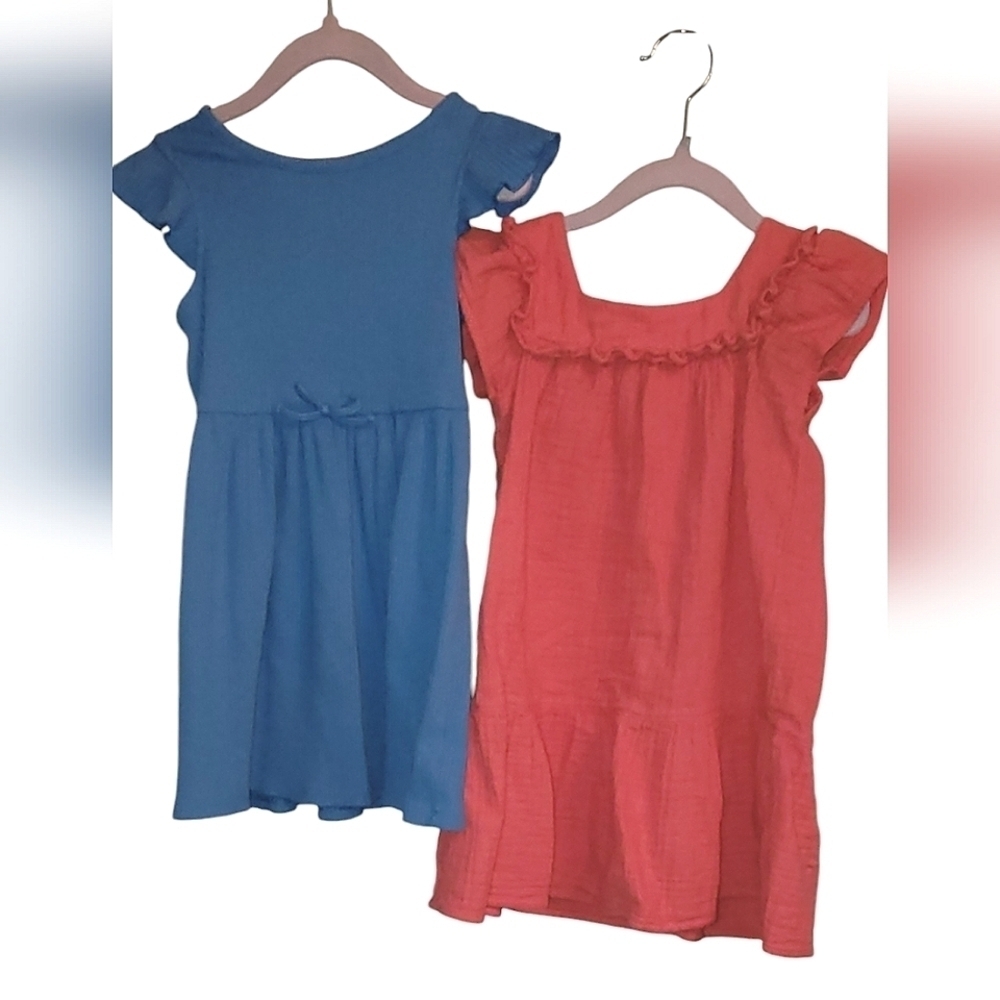 Cat & Jack Cotton Short Sleeve  Dress Bundle